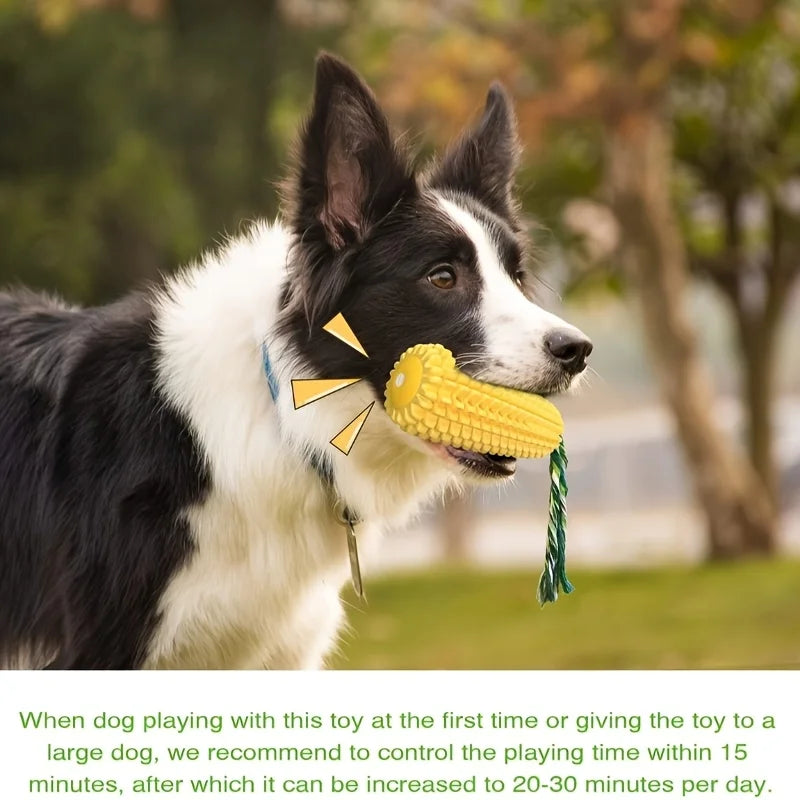 Indestructible Heavy-Duty Rubber Bone Corn Grain Texture for Medium Large Dogs Puppies Powerful Chewers Dental Care