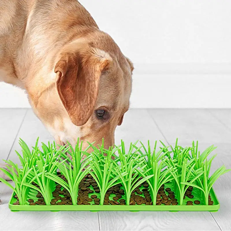 Pets slow feeder Silicone Grass Mat Dogs Snuffle Pad, Cats Licking Pad Non-slip
