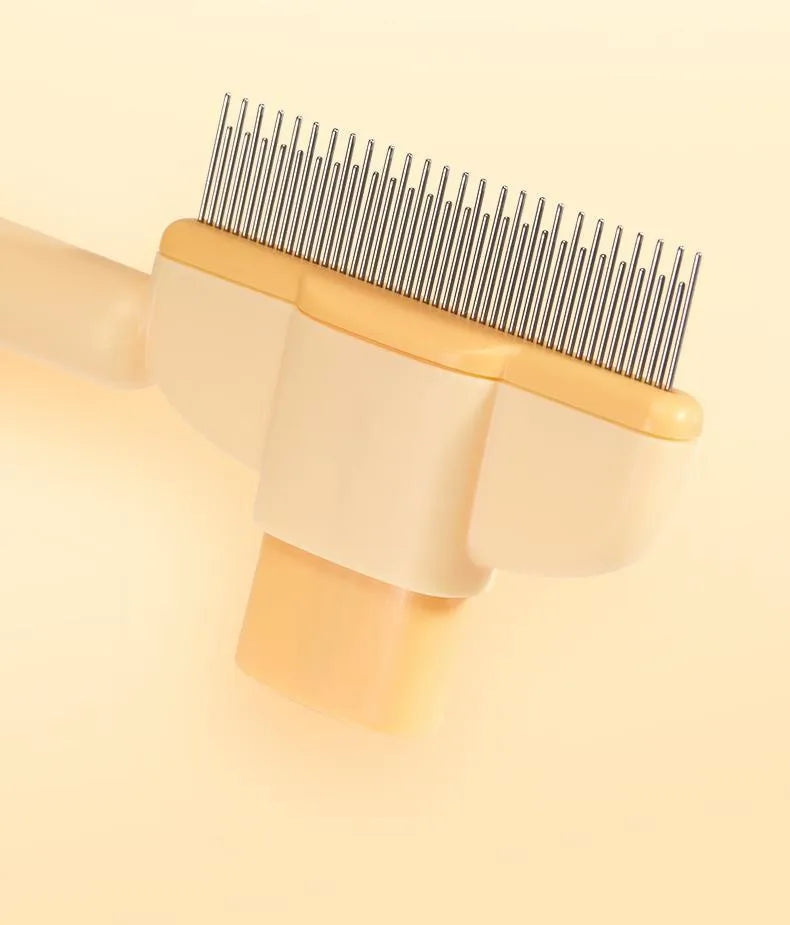 Dog and Cat Comb Hair Remover Self-cleaning, Massage  Brush One Click Combs for  Hair Knot