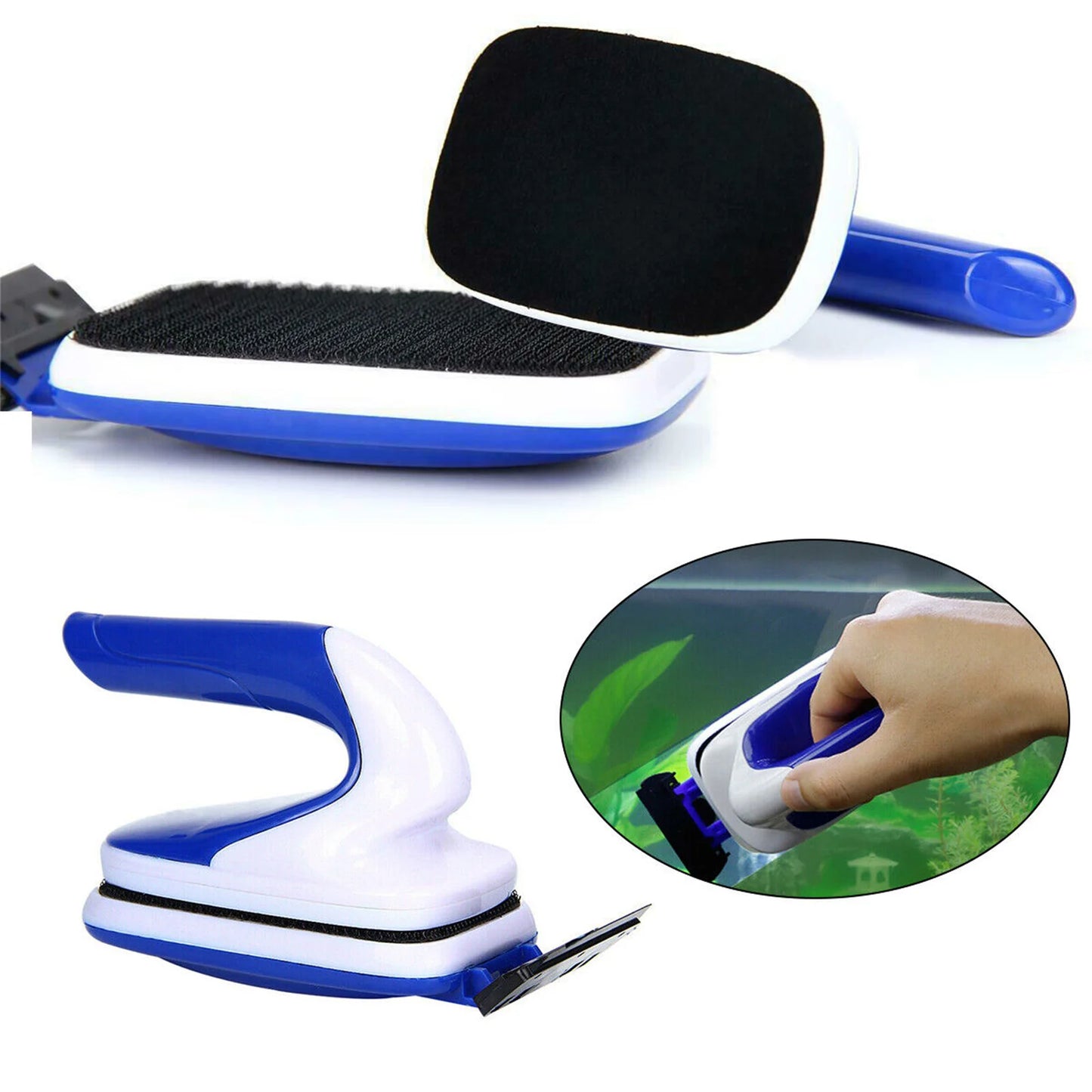 Magnetic Brush Fish Tank Algae Scraper Cleaner | Floating Magnetic Brush Aquarium Cleaning Tool | Strong Suction