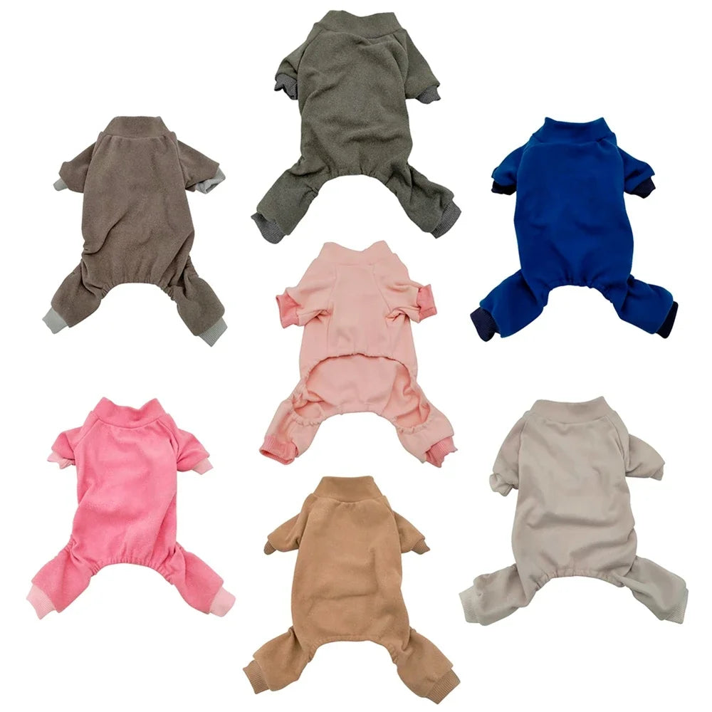 Winter Fleece Dog Pajamas Clothes For Small/Medium Dogs and  Cats