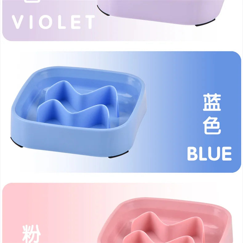 Slow Feeder  Bowl Anti-choking Plastic Dog and Cat Puzzle Food Bowl, For Anxiety Relief