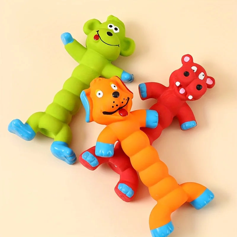 Dog Squeaky Toy | Latex Teeth Cleaning Chew Toy | Self-Play Interactive Durable Chewing Toys