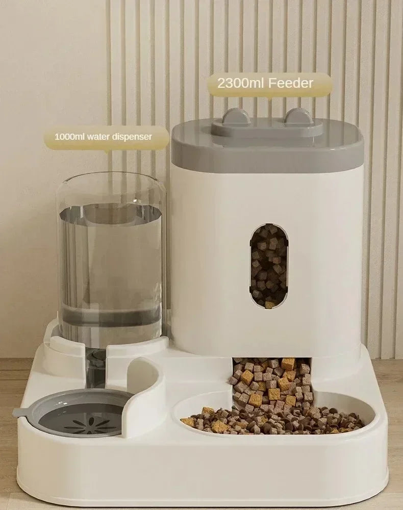 Automatic Feeder Dog/Cat Food Bowl With Water Fountain | Large Capacity | Food Storage Dispenser Container