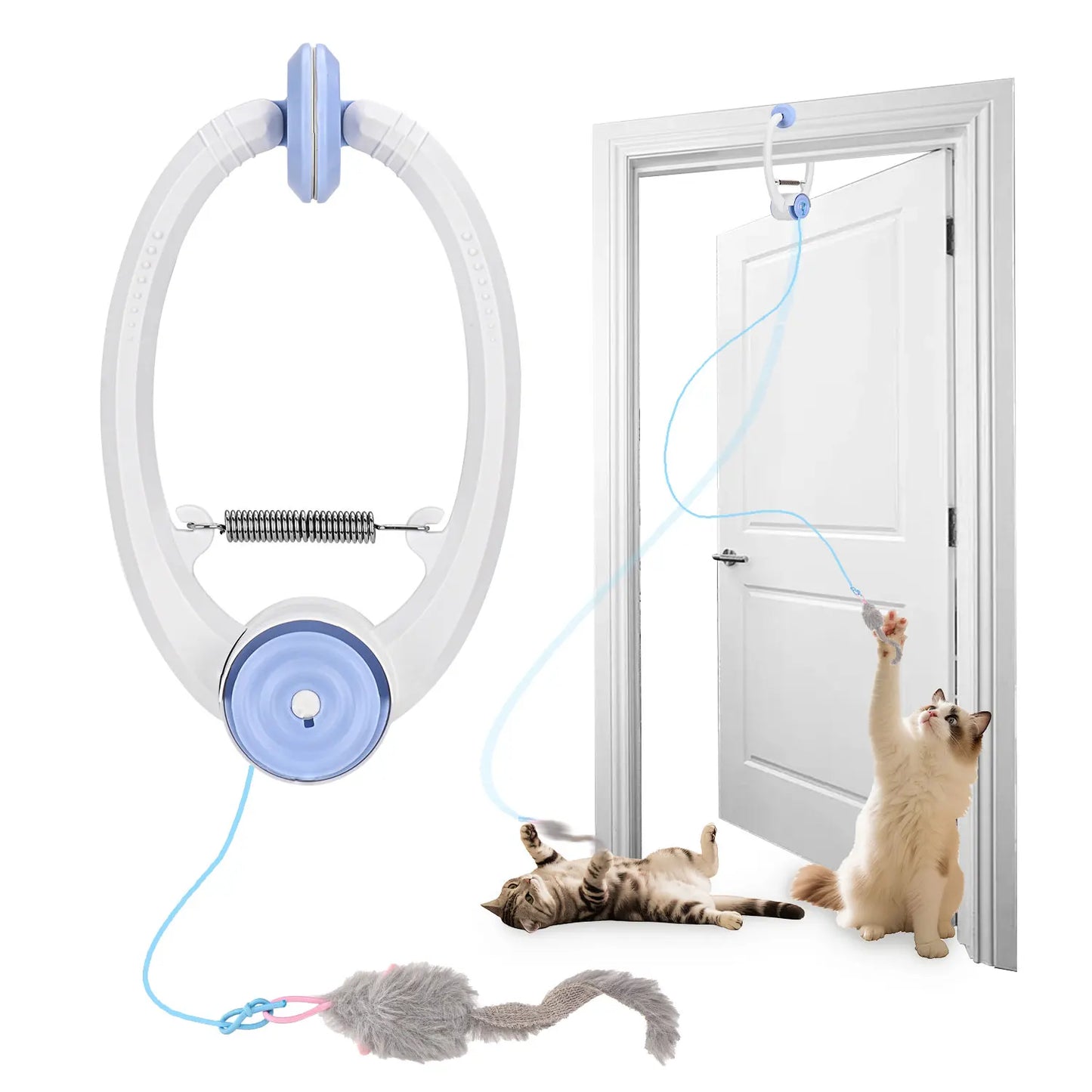 Electric Door Hanging Cat Toy | Retractable Interactive USB Rechargeable  Toys