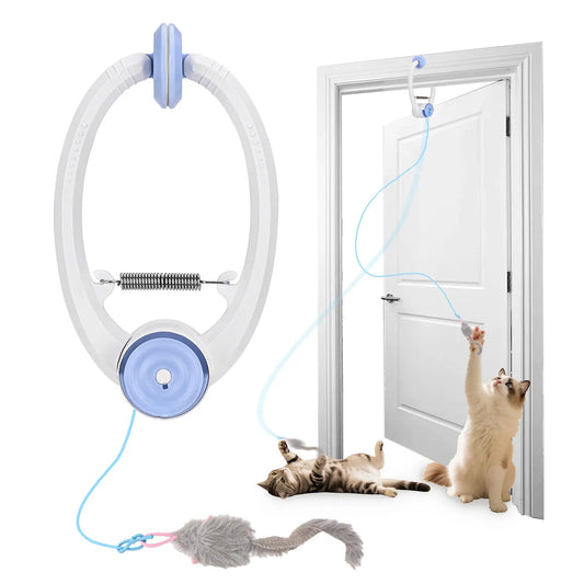 Electric Door Hanging Cat Toy | Retractable Interactive USB Rechargeable  Toys
