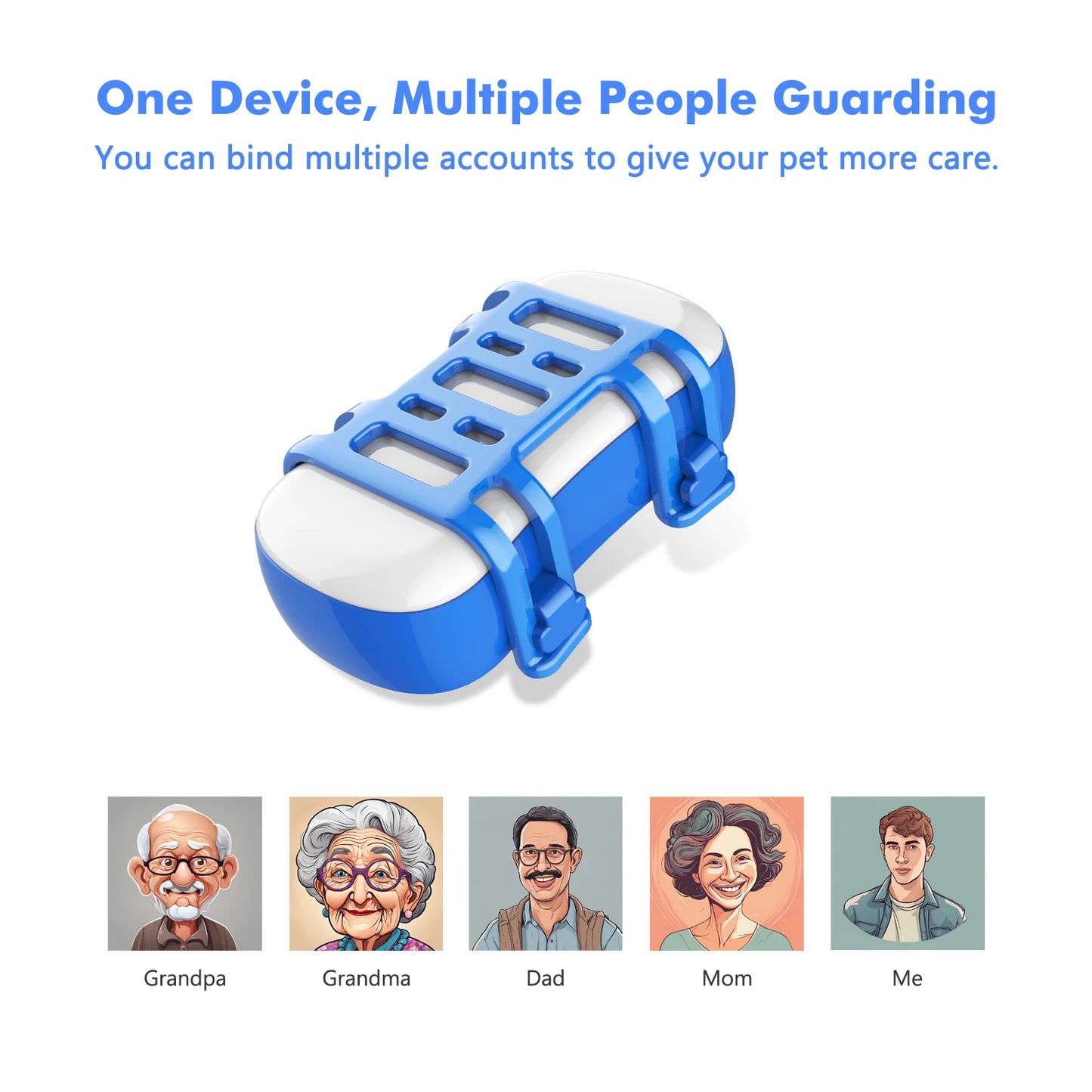 GPS Pet Tracker for Dogs and Cats | Real Time Tracking Unlimited Distance QR Code | Anti-Lost Locator with 1-year Service