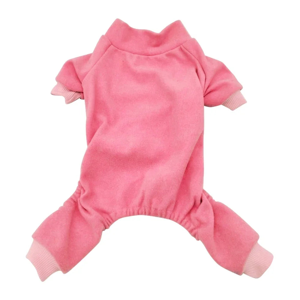 Winter Fleece Dog Pajamas Clothes For Small/Medium Dogs and  Cats
