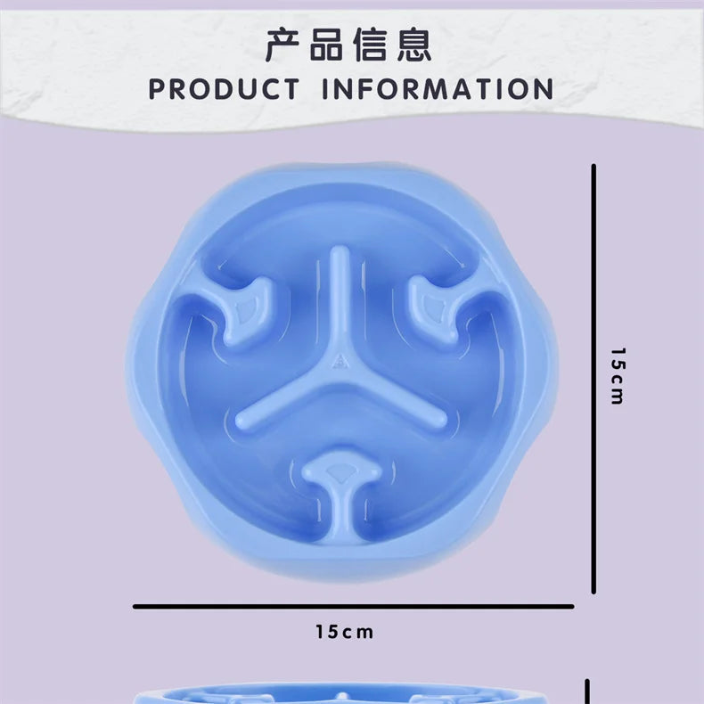 Slow Feeder  Bowl Anti-choking Plastic Dog and Cat Puzzle Food Bowl, For Anxiety Relief