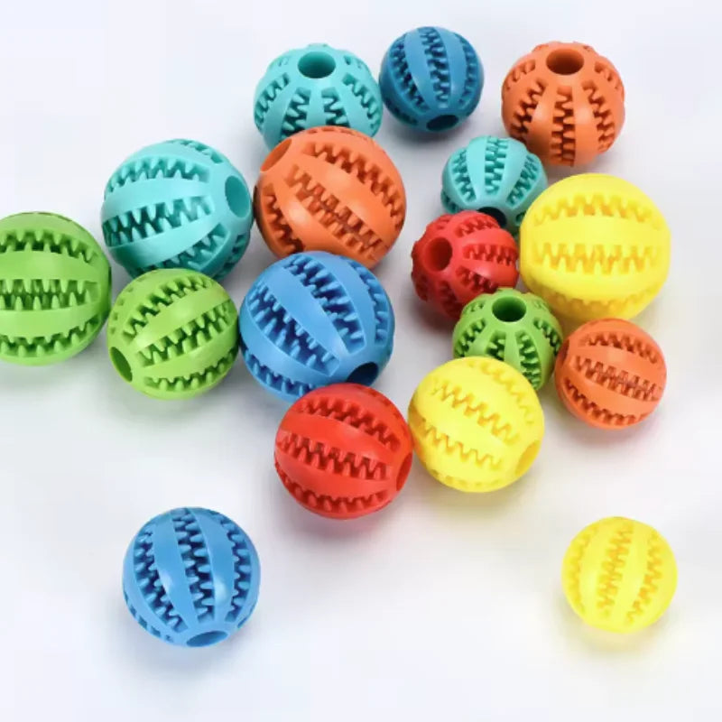 Interactive Rubber Ball | Puppy Chewing Toys | Tooth Cleaning Ball | Treat Feeder Silicone Toy For and Dogs