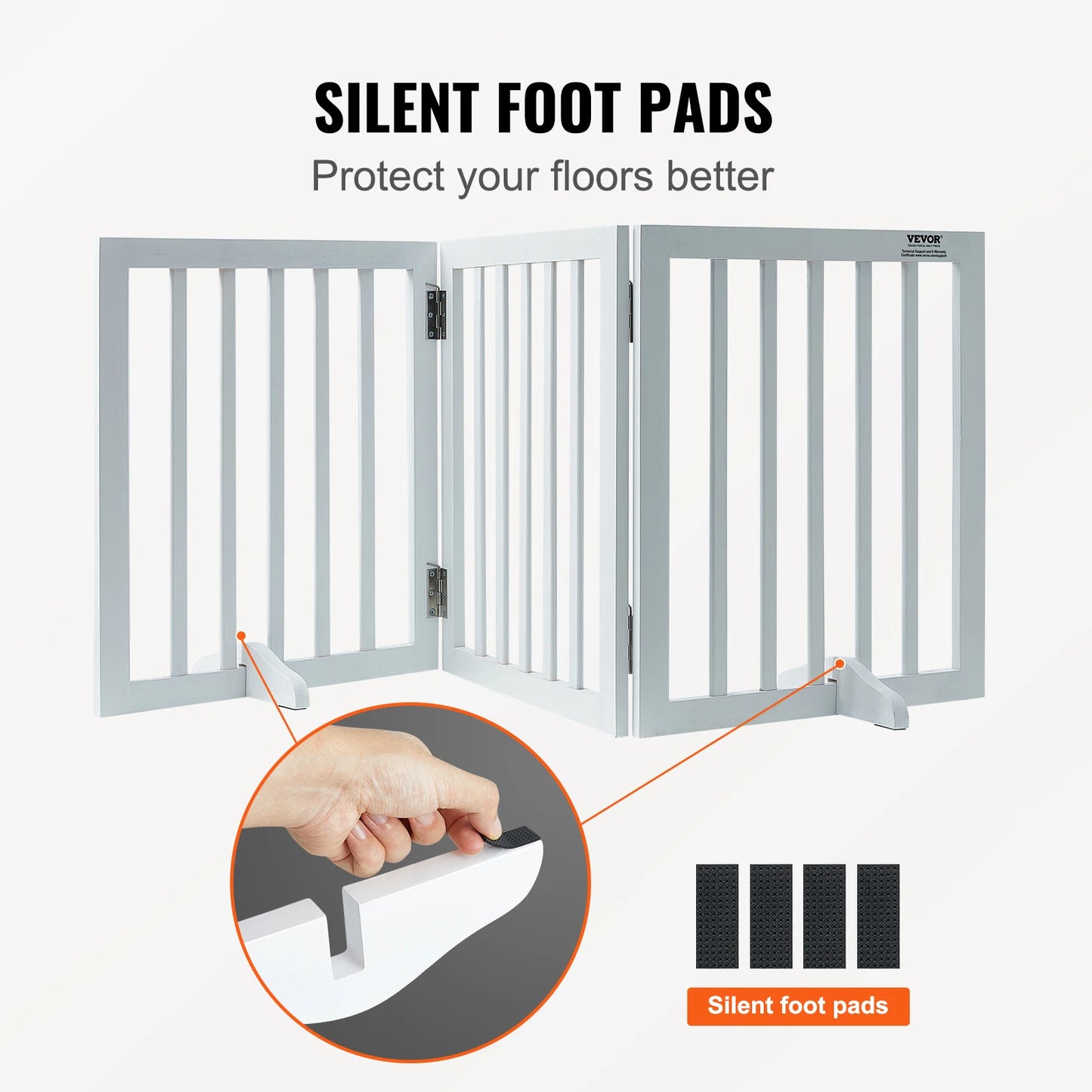 SucceBuy Free Standing Dog Gate 3 Panels | Foldable, Expandable  Dog Gate for Narrow Passageways
