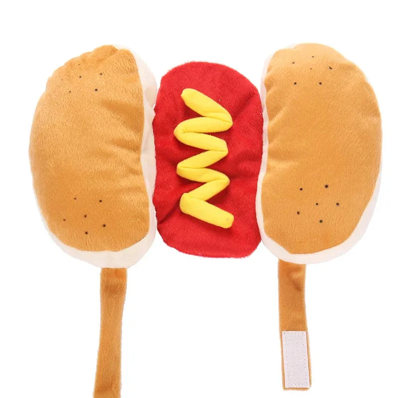 Funny Halloween Dog Costumes | Hot Dog Shaped Dachshund Sausage Adjustable Clothes | Pet Apparel Dressing Up Cat Party Costume Suit