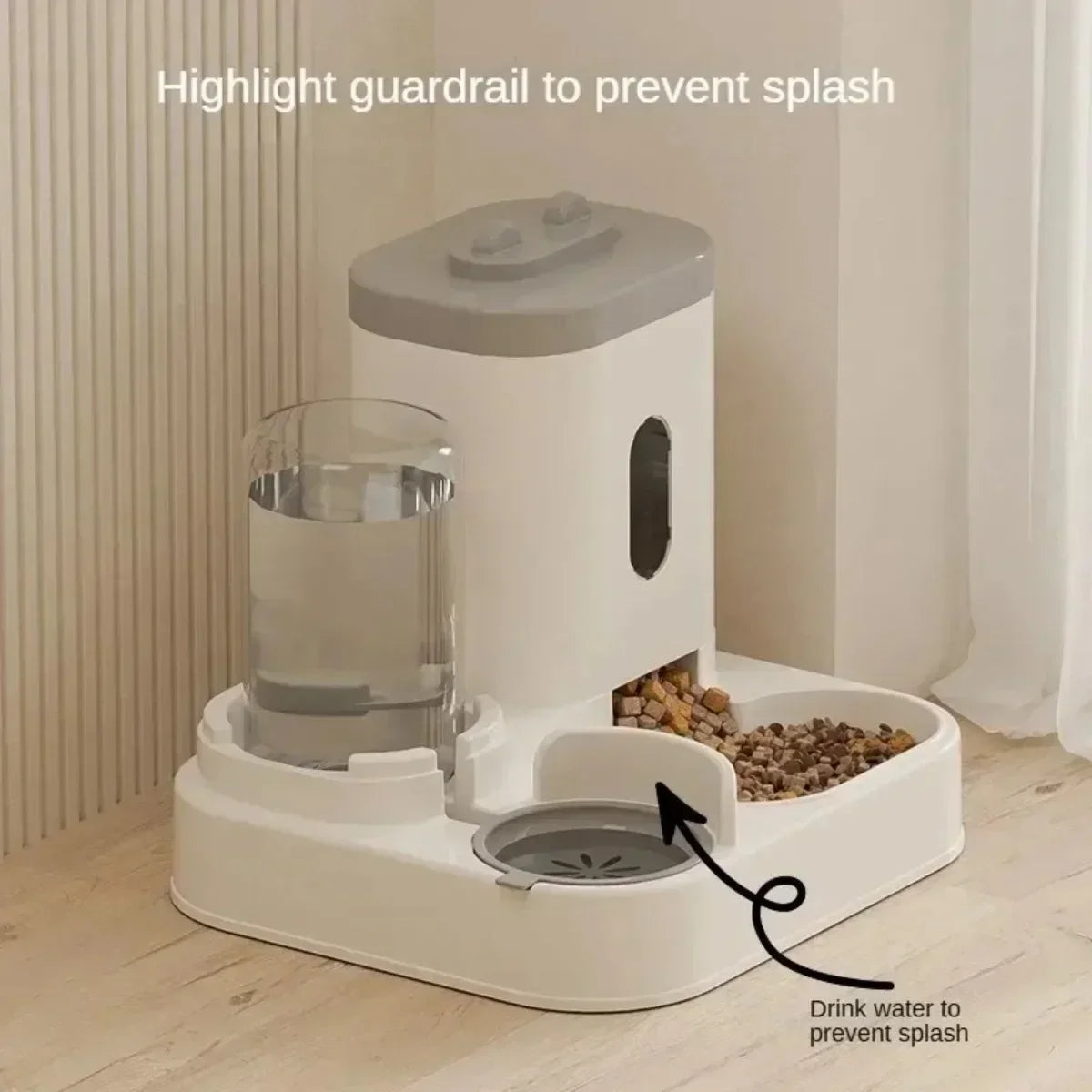 Automatic Feeder Dog/Cat Food Bowl With Water Fountain | Large Capacity | Food Storage Dispenser Container