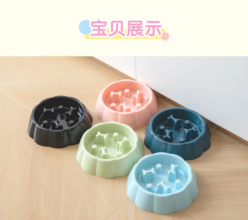 Slow Feeder  Bowl Anti-choking Plastic Dog and Cat Puzzle Food Bowl, For Anxiety Relief