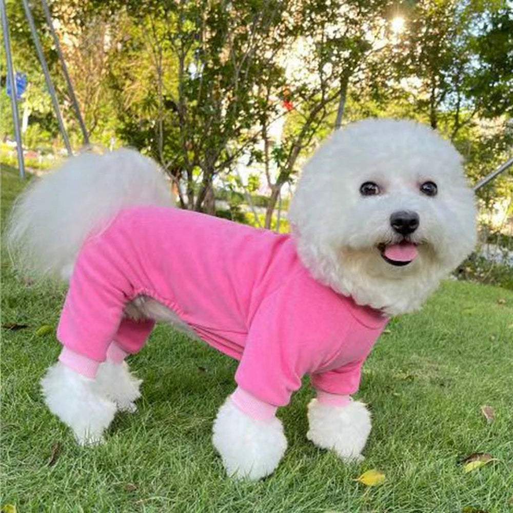Winter Fleece Dog Pajamas Clothes For Small/Medium Dogs and  Cats
