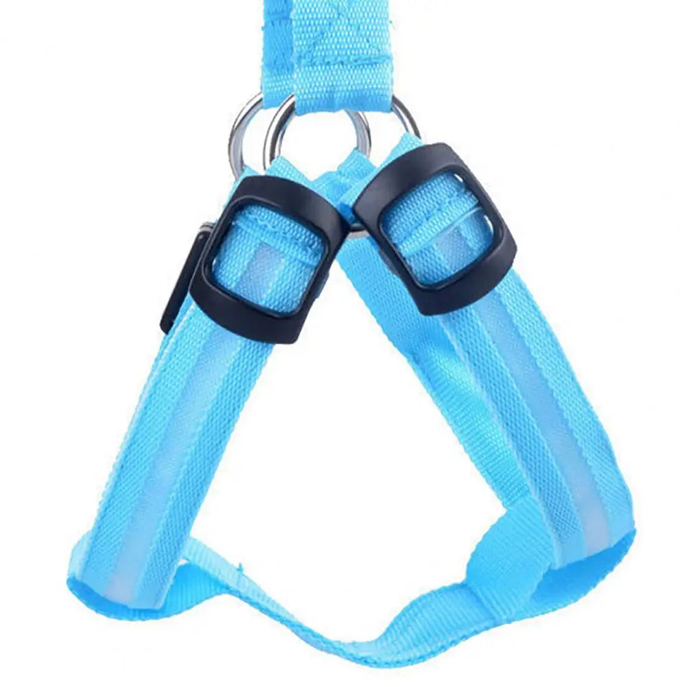 Adjustable LED Harness USB Rechargeable | Light Up Dog Harness | Glow-in-The-Dark Safety Vest | For Small Medium Dogs Pets Arnes