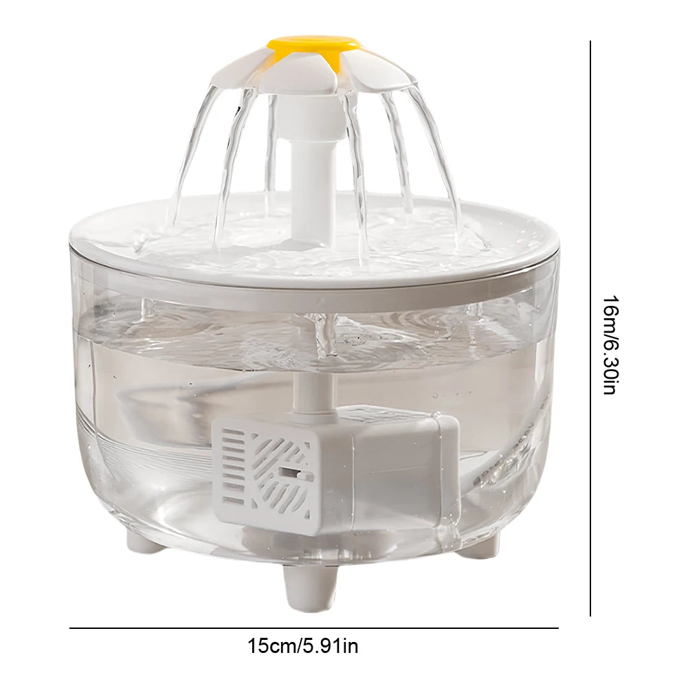 1200ml Automatic Cat Water Fountain Filter USB Electric Water Dispenser
