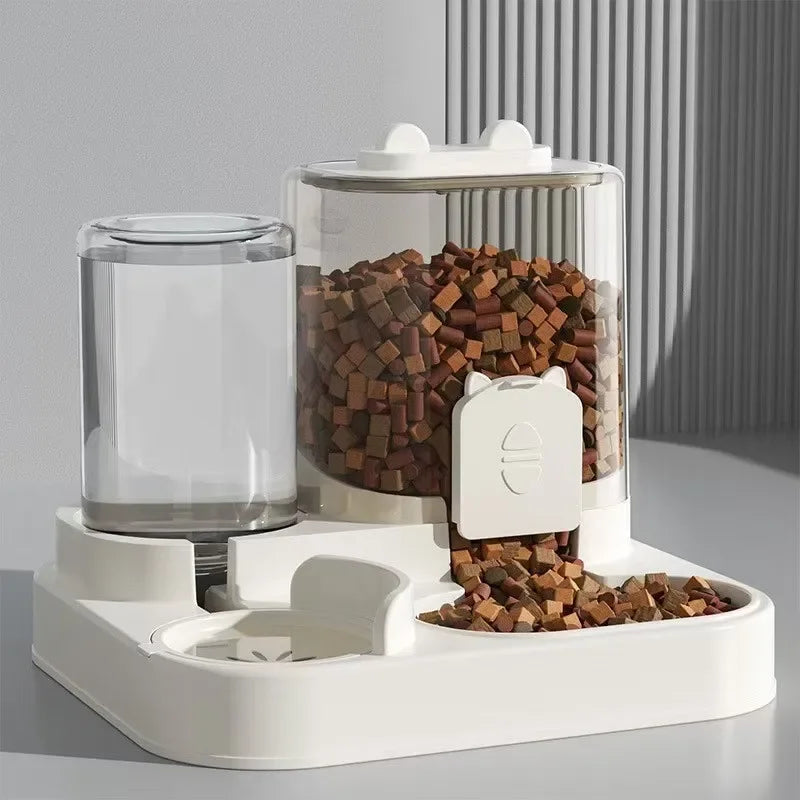 Automatic Feeder Dog/Cat Food Bowl With Water Fountain | Large Capacity | Food Storage Dispenser Container