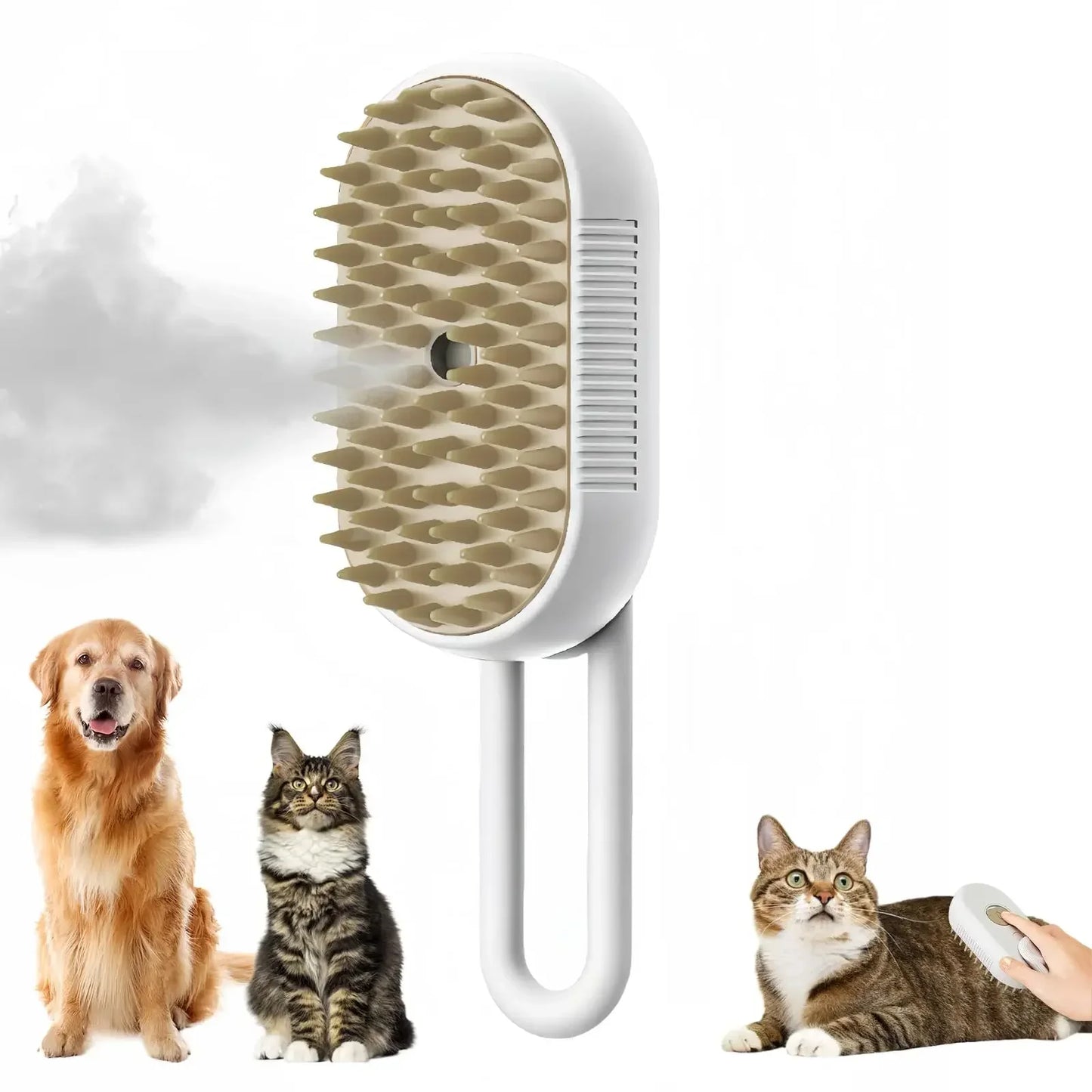 Upgraded Pet Spray Grooming Comb Steamy Floating Hair Removal Cleaning Brush Styling for Dogs & Cats Accessories
