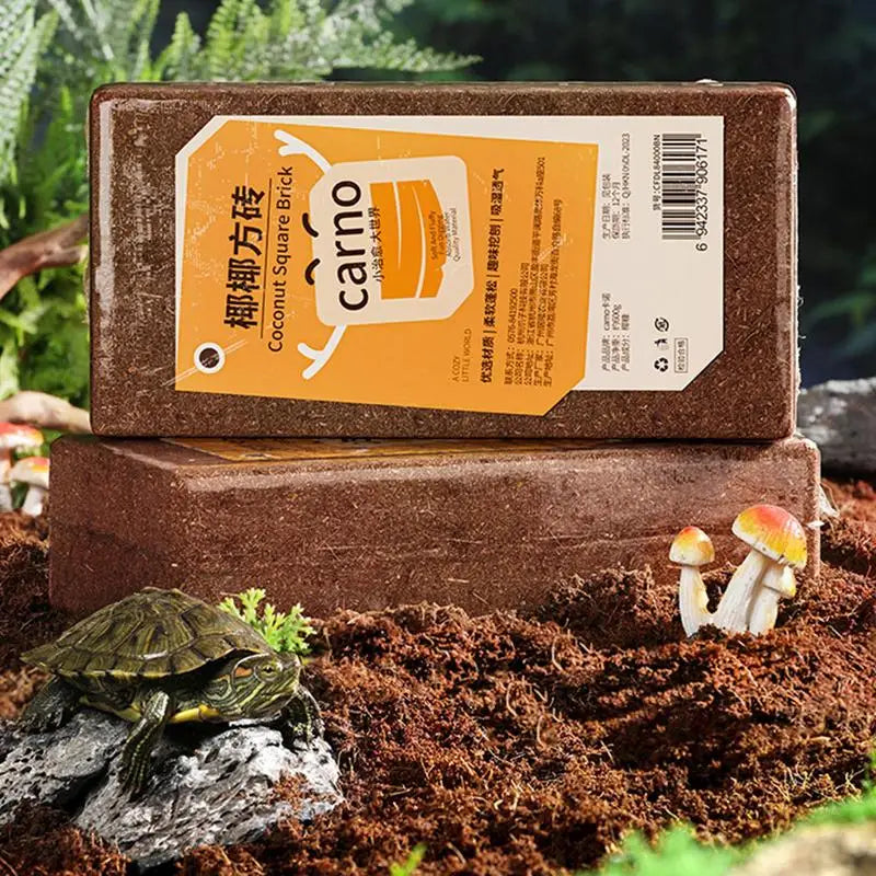 Coco Coir Compressed | Coco Fiber Substrate | Snake Bedding | Reptile Tank Landscaping Mulch for Geckos, Tortoises, Frogs