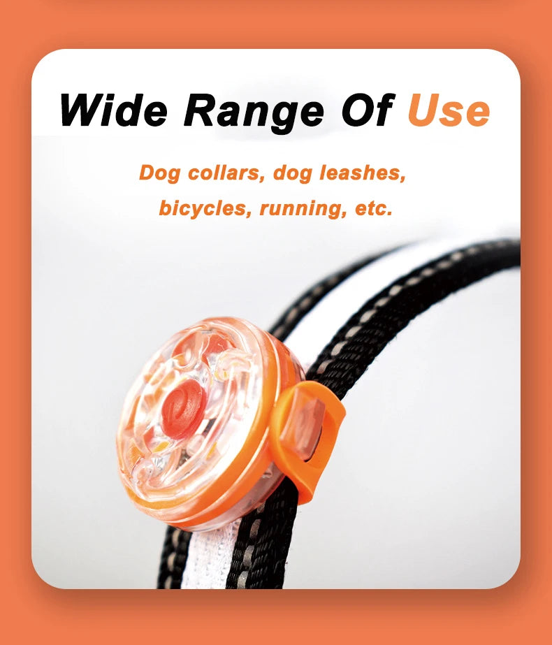 LED Pet Dog/Cat Collar Pendant | Night Safety Cat Luminous Light IPX7 Waterproof Flashing Harness With Light for Dog and Cat