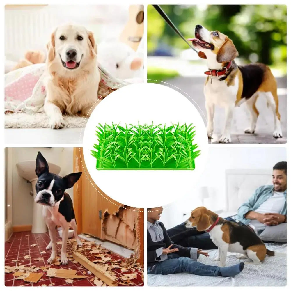 Pets slow feeder Silicone Grass Mat Dogs Snuffle Pad, Cats Licking Pad Non-slip
