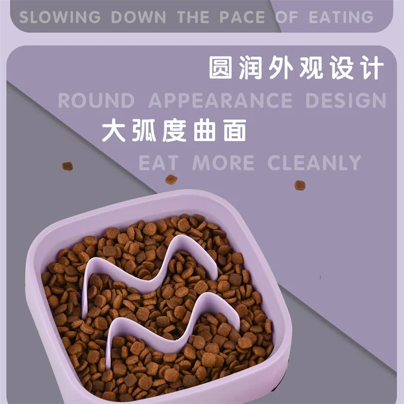 Slow Feeder  Bowl Anti-choking Plastic Dog and Cat Puzzle Food Bowl, For Anxiety Relief