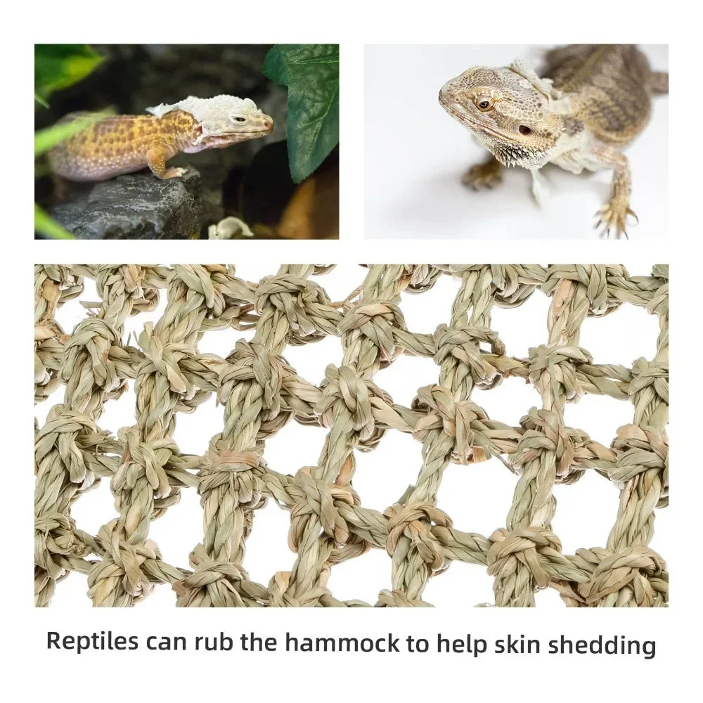 Bearded Dragon Hammock, Reptile Lounger for Chameleon Lizards, Gecko, Snakes, Iguana, Reptiles  Pet Bed Swing