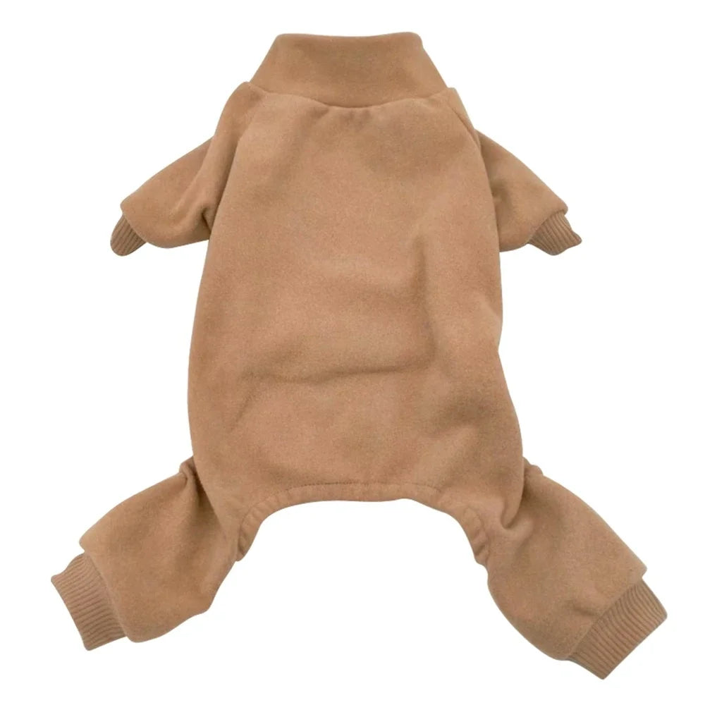 Winter Fleece Dog Pajamas Clothes For Small/Medium Dogs and  Cats