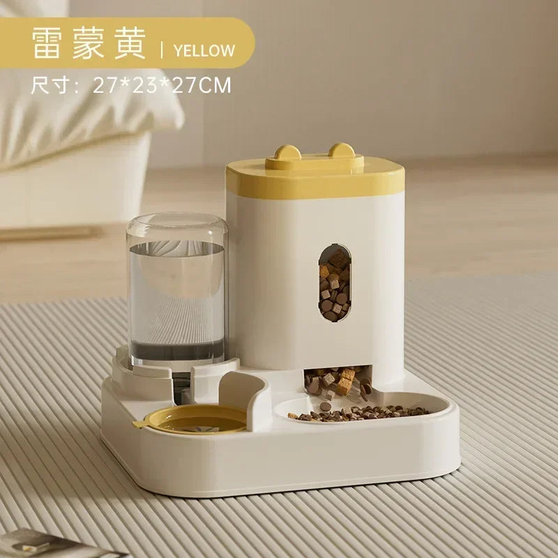Automatic Feeder Dog/Cat Food Bowl With Water Fountain | Large Capacity | Food Storage Dispenser Container