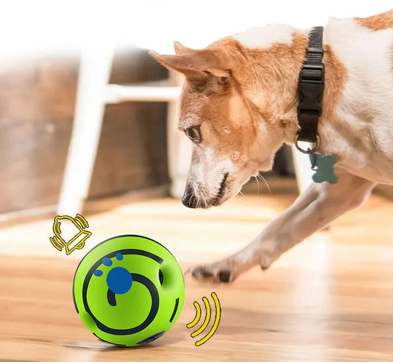 Wobble Wag Giggle Glow Ball Interactive Dog Toy | Fun Giggle Sounds Ball When Rolled or Shaken