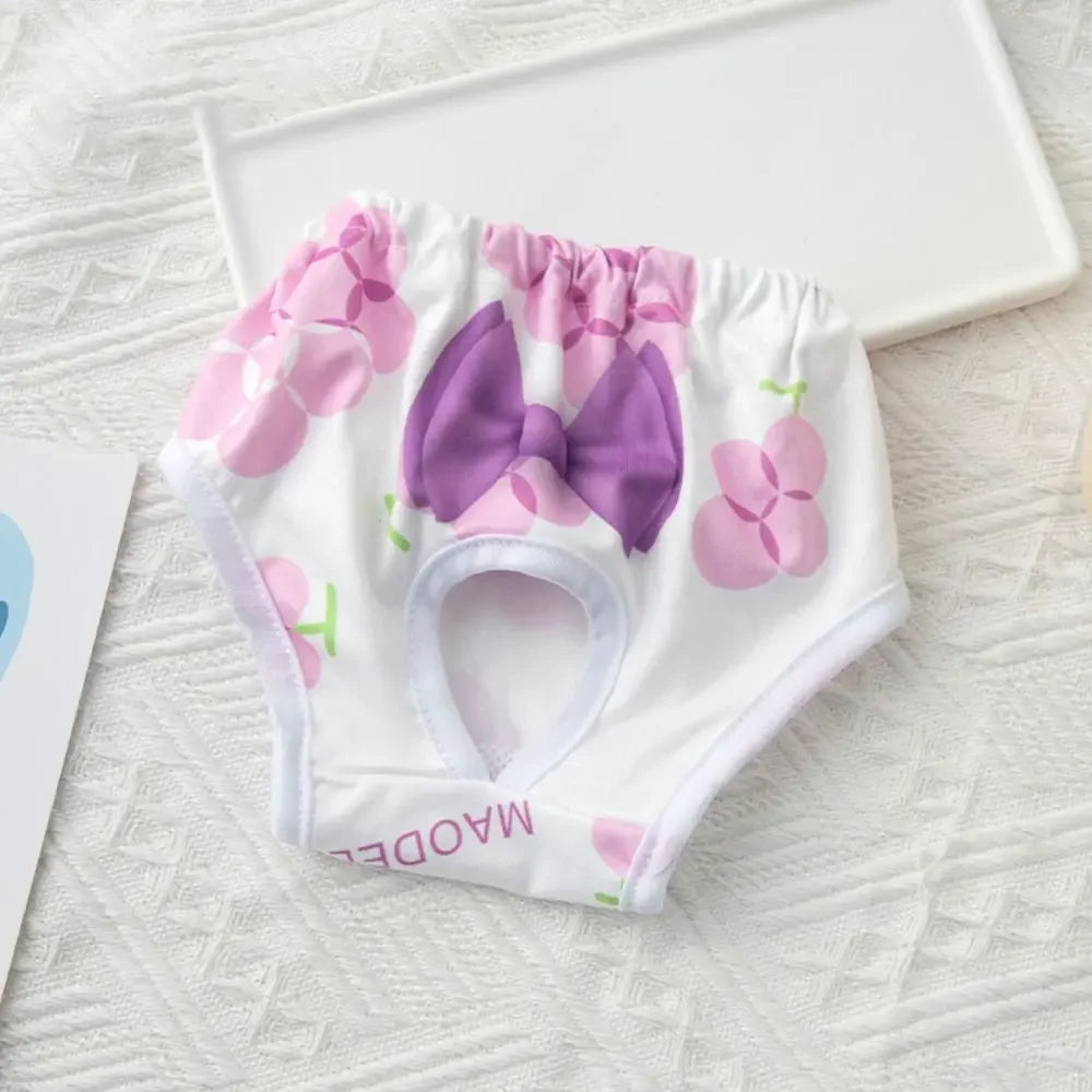 Washable Dog Physiological Pants | Cartoon Print Leakproof Dog Menstrual Pants | Breathable Cute Diaper