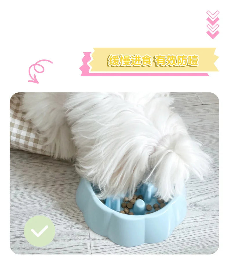 Slow Feeder  Bowl Anti-choking Plastic Dog and Cat Puzzle Food Bowl, For Anxiety Relief
