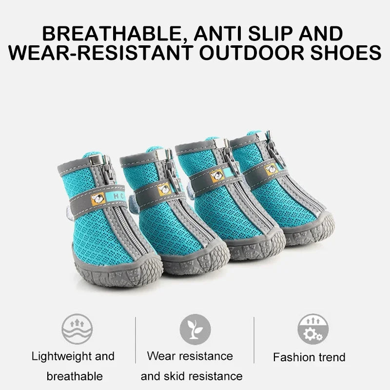 Dog Shoes Non-Slip Soles | Thick Plush  Paw Protection  Shoes Warm For Dog |  Breathable Climbing Pet Booties