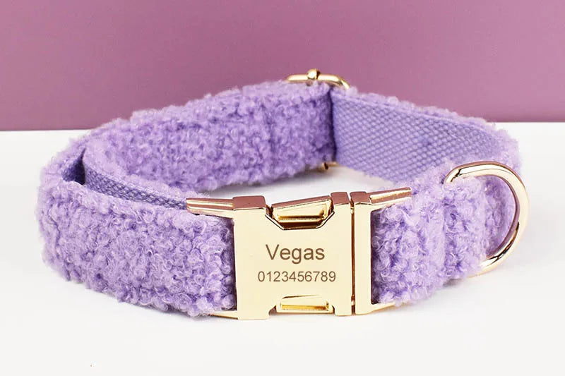 Luxury Personalized Dog Collar Harness Leash set custom,  Logo detachable dog bow tie collar leash diy