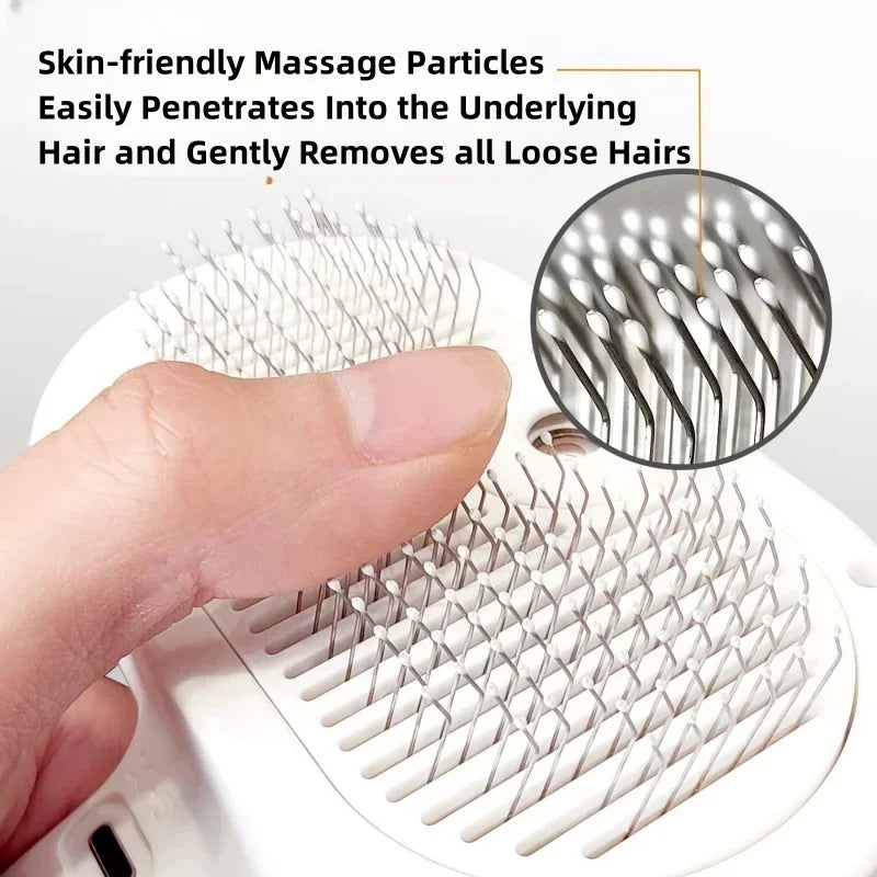 Upgraded Pet Spray Grooming Comb Steamy Floating Hair Removal Cleaning Brush Styling for Dogs & Cats Accessories