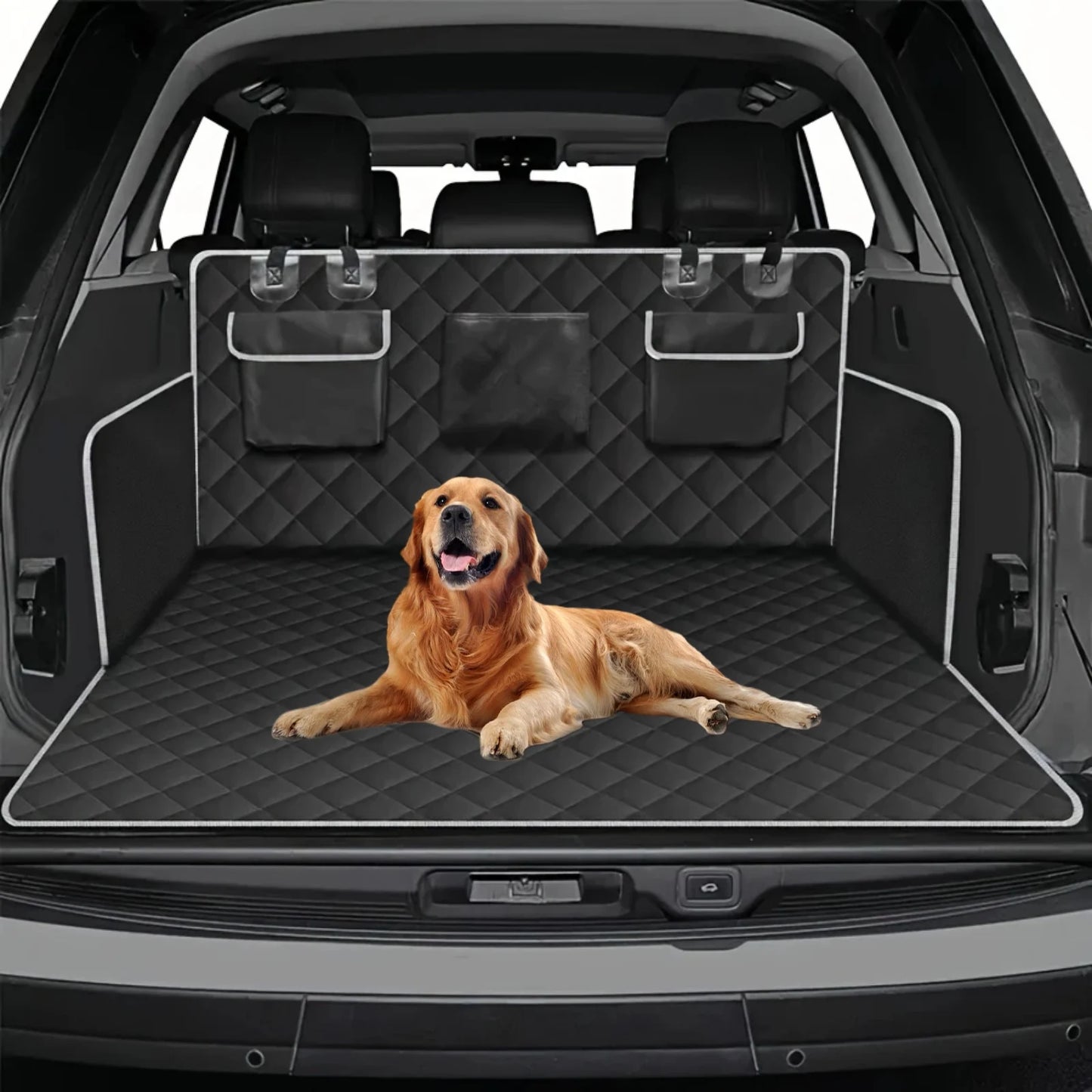 Waterproof Pet Cargo Cover Liner Dog Seat Mat For SUVs With Bumper Flap Protector, Non-Slip, Large Size