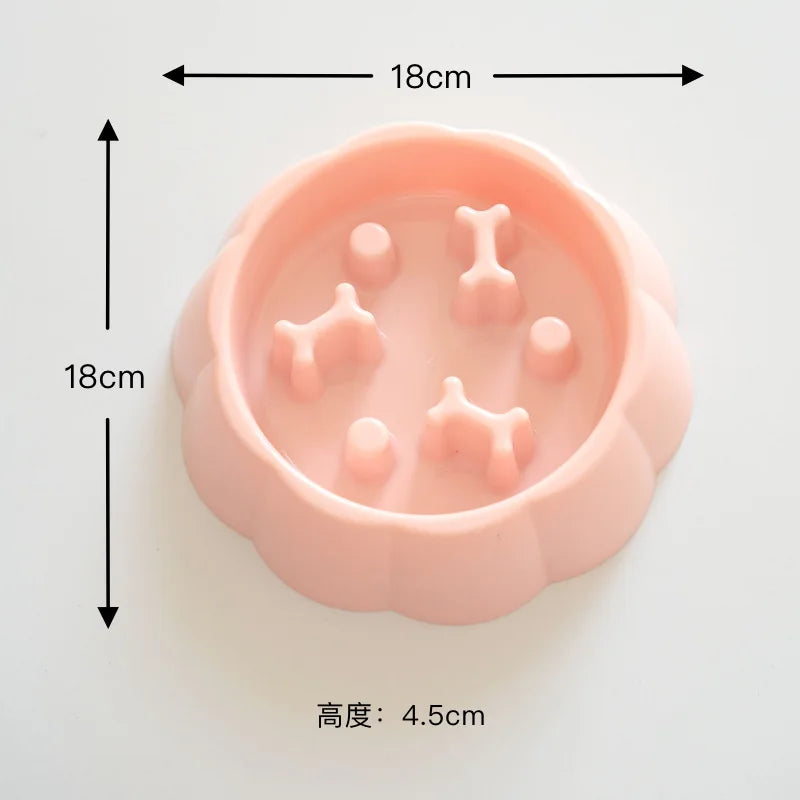 Slow Feeder  Bowl Anti-choking Plastic Dog and Cat Puzzle Food Bowl, For Anxiety Relief