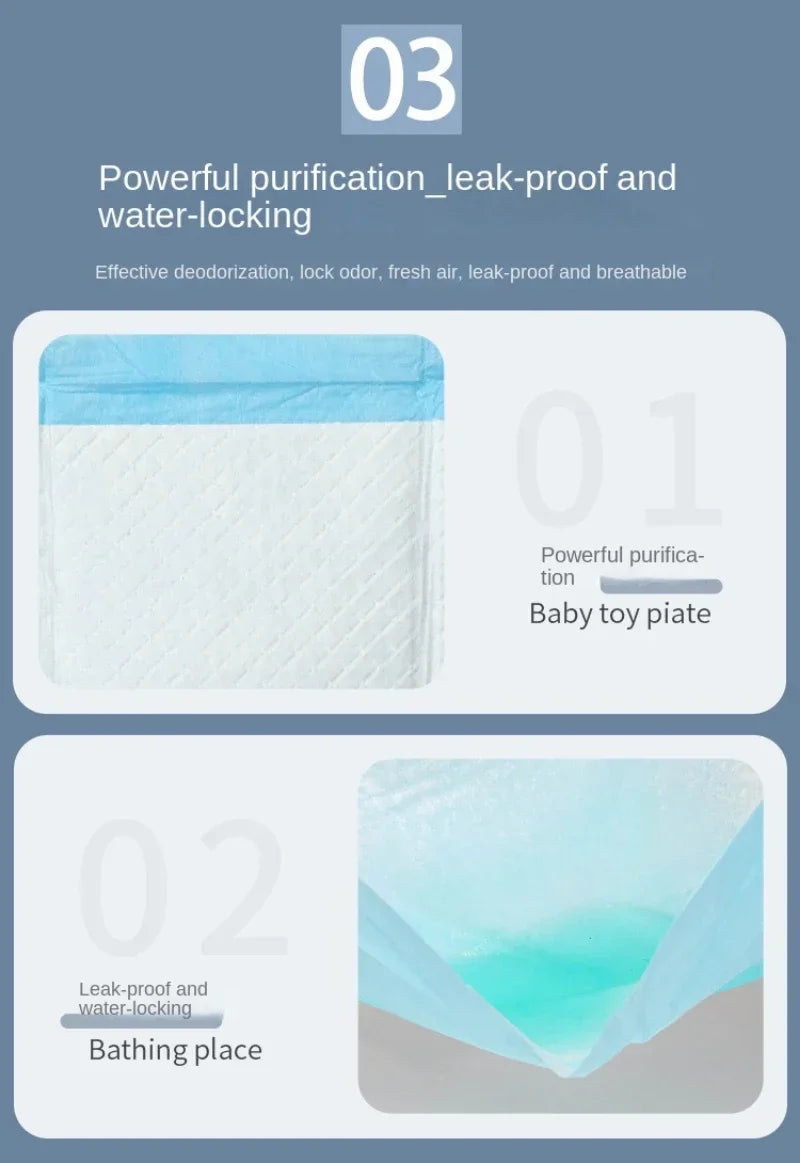 100/50/40/20PCS Absorbent Disposable Puppy Training Pee Pads Quick Dry Surface Mat Cat & Dog Supplies