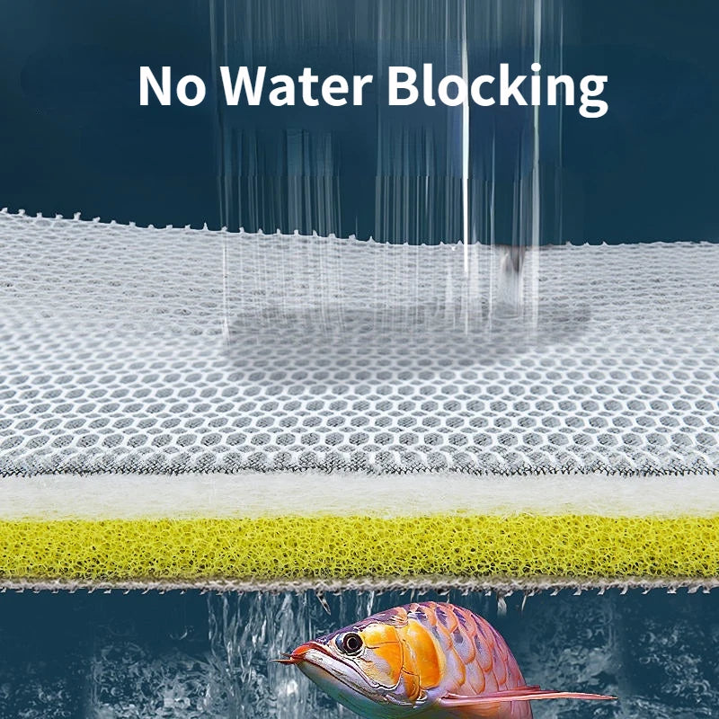 12D 8D Aquarium Filter Bio Sponge | Fish Tank Filter Media No Glue | Foam Cotton Skimmer Aquarium Water Filtration