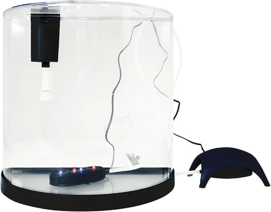 Half Moon 3 Gallon Fish Tank Kit with Filter, Air Pump & Color Changing LED Light for Goldfish and Betta