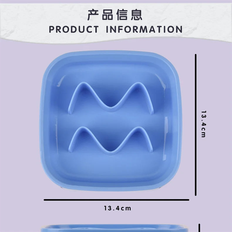 Slow Feeder  Bowl Anti-choking Plastic Dog and Cat Puzzle Food Bowl, For Anxiety Relief