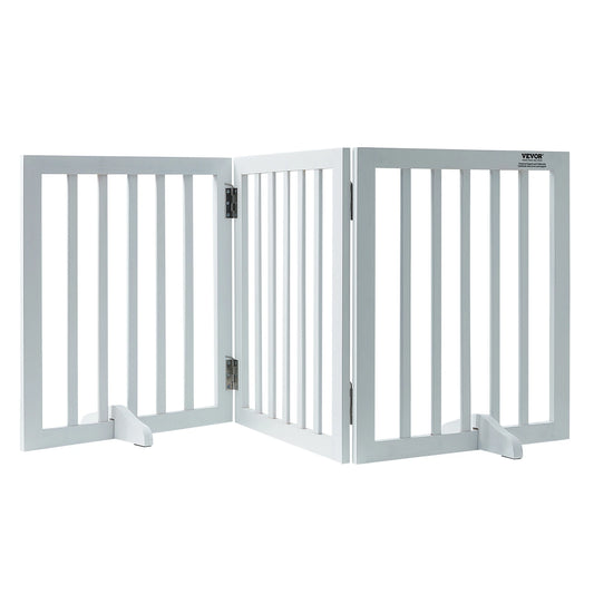 SucceBuy Free Standing Dog Gate 3 Panels | Foldable, Expandable  Dog Gate for Narrow Passageways