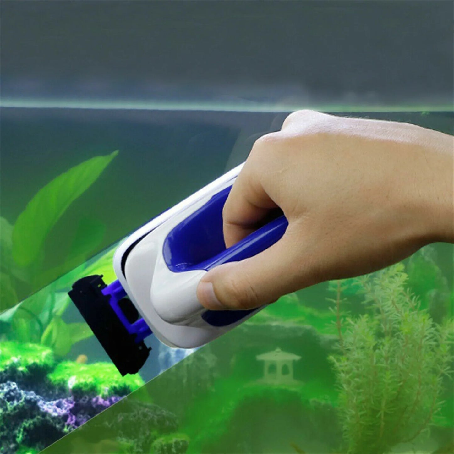Magnetic Brush Fish Tank Algae Scraper Cleaner | Floating Magnetic Brush Aquarium Cleaning Tool | Strong Suction