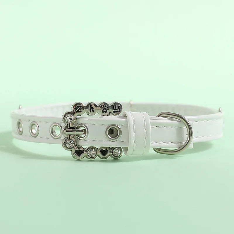 Luxury Cat Puppy Pearl Necklace Rhinestone Collar for Cats Small and Dogs