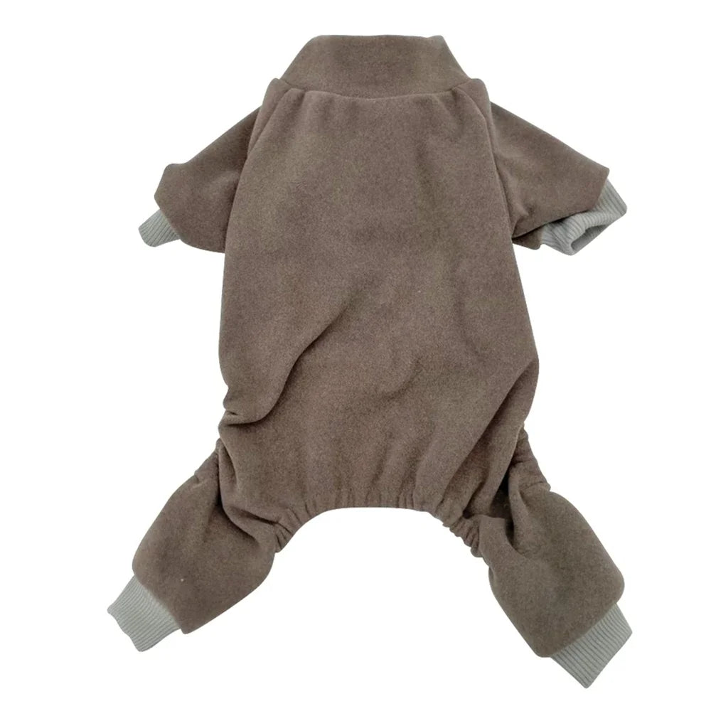 Winter Fleece Dog Pajamas Clothes For Small/Medium Dogs and  Cats