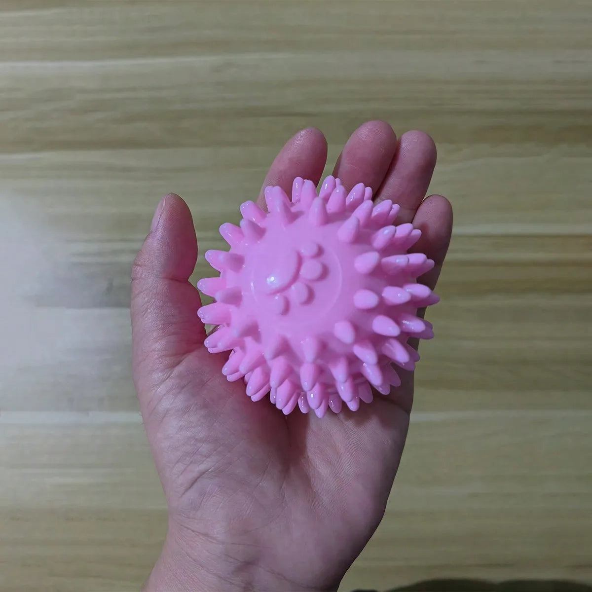 6-Piece Pink Rubber Dog Chew Toy Set with Braided Rope, Spiky Ball & Bone Shapes for Small Dogs