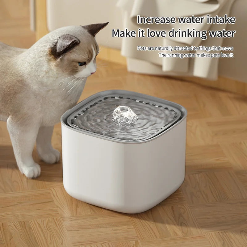 3L Cat Water Fountain Auto Recirculate Filter | Large Capacity | USB Electric Mute Cats Water Dispenser