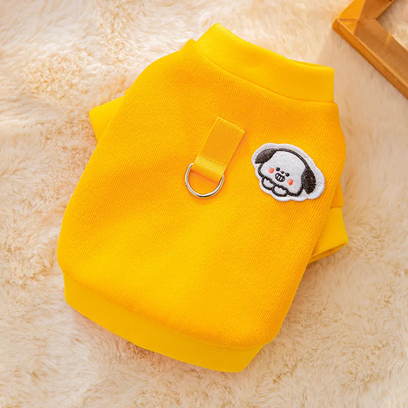 Winter Dog Clothes | Cute Cartoon Dog Warm Hoodie Sweatshirt | Dog Costume Outfits