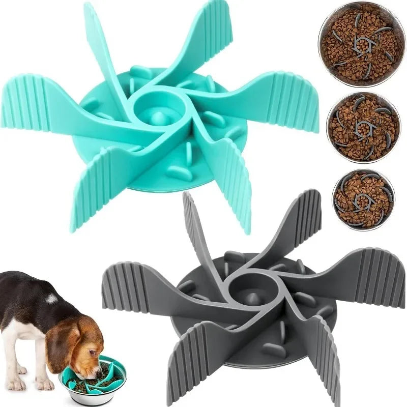 Pet Feeder Plugin Powerful Suction Cup, Slow Food Anti Choking Bowl,  Convenient Easy Clean Extended Dogs Eating Time